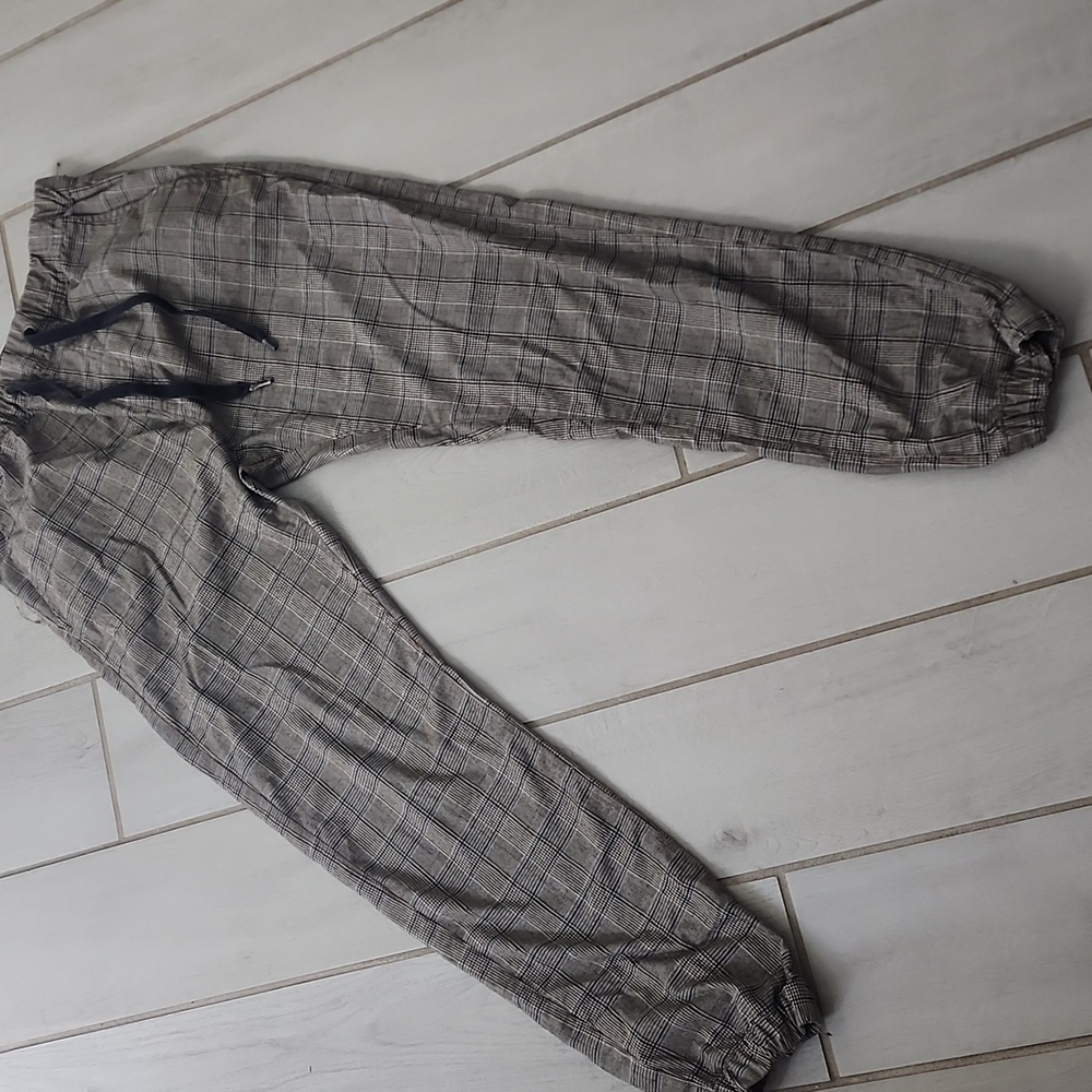 Drake Men's Plaid Jogger Pants - Brown and Gray - Picture 9 of 10